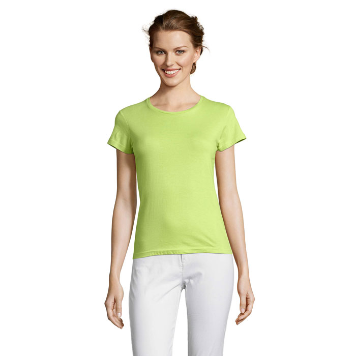Tshirt femme personnalisé jersey 150g - MISS Vert pomme